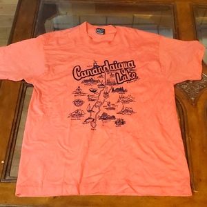 Novelty T shirt - peach colored